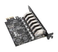 Socobeta Carte D'extension PCIe USB3.2 GEN1, Haute Vitesse, 5Gbps, 7 Ports, pour Ordinateurs de Bureau, PC de Jeu, Postes de Travail