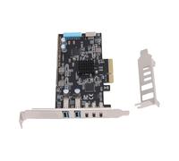 Socobeta Carte D'extension PCIe vers USB 3.2 Gen 2, Haute Vitesse, 10Gbps, 5 Ports, pour Ordinateur de Bureau, Noir
