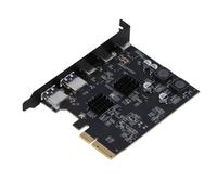 Socobeta Carte D'Extension USB 3.2 Gen 2, Adaptateur Haute Vitesse 10Gbps pour Extension PCIE 4X avec Ports de Type A et 3 Ports de Type C