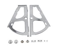 Socobeta Charnières D'armoire à Chaussures en Acier Inoxydable, Raccords D'accessoires 2 Pièces pour étagère à Chaussures pour la Cuisine et le Salon (Couche unique)