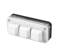 Socobeta Clavier Macro Programmable, Mini Clavier de Jeu à 3 Touches avec Rétroéclairage RVB, Mécanique pour Contrôle PC Industriel (Blanc)