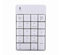 Socobeta Clavier Numérique USB sans Fil, 18 Touches, Compact, pour Ordinateur Portable, PC de Bureau (Blanche)