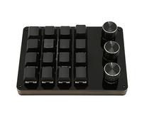 Socobeta Clavier Programmable 16 Touches 3 Boutons Clavier Macro à Une Main Mini USB Mécanique pour Les Médias de Bureau de Jeu