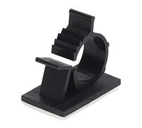 Socobeta Clips de Câble Réglables, 100 Pièces, Pinces de Gestion de Fil Auto-adhésives pour L'organisation du Bureau et de la Maison, Nylon Noir PA66 (YX-0810)
