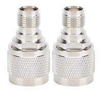 Socobeta Connecteur Adaptateur Droit 2PCS N mâle à Adaptateur Femelle TNC