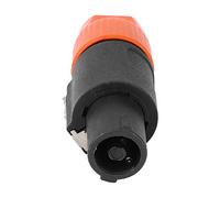Socobeta Connecteur de Haut-parleur Audio, C-NL4FC -30-80 ℃ Imperpose 10pcs 30A RMS Plated Brass 4 Pin Pink Speakon Cable Corable pour la Boîte de Haut-parleur (Orange)