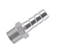 Socobeta Connecteur de Tuyau barbelé SS304 de Haute qualité pour Un Raccordement Rapide de Plomberie, Adaptateur barbelé Antirouille pour Raccord de Tuyau d'air, de Carburant et d'eau (3/8''*12mm)