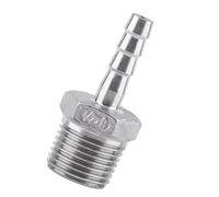 Socobeta Connecteur de Tuyau barbelé SS304 de Haute qualité pour Un Raccordement Rapide de Plomberie, Adaptateur barbelé Antirouille pour Raccord de Tuyau d'air, de Carburant et d'eau (1/2''*8mm)