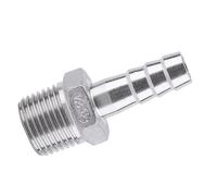 Socobeta Connecteur de Tuyau barbelé SS304 de Haute qualité pour Un Raccordement Rapide de Plomberie, Adaptateur barbelé Antirouille pour Raccord de Tuyau d'air, de Carburant et d'eau (1/2''*12mm)