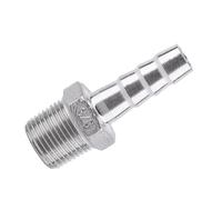 Socobeta Connecteur de Tuyau barbelé SS304 de Haute qualité pour Un Raccordement Rapide de Plomberie, Adaptateur barbelé Antirouille pour Raccord de Tuyau d'air, de Carburant et d'eau (3/8''*10mm)