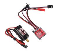 Socobeta Contrôleur de Vitesse ESC à Brosse Compacte 30A avec Frein pour Projets RC de Bricolage et Mini Voitures, Matériau Métallique Durable (60T)