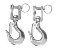 Socobeta Crochet de Chaîne à Chape de qualité Industrielle avec Rotation à 360 Degrés pour Machines de Construction et Forestières, Lot de 2 pour le Transport Terrestre (1/4 (350 kg))