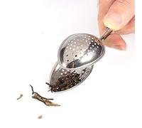 Socobeta Diffuseur de Filtre de Passoire D'infuseur de thé Visuel Pratique en Acier Inoxydable pour les Amateurs de thé, 1 X Passoire à pour un Joli Cadeau, Pince à Gouttes D'eau de 22 G