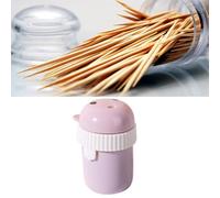 Socobeta Distributeur Portatif Mignon de Support de Cure-dents en Plastique pour le Salon de Restaurant D'hôtel (Rose)