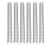 Socobeta Dos de Reliure Métallique à Double Boucle, Durable, capacité de 180 Feuilles, Diamètre de 19mm pour Papier A4, Kit de 50 Pièces pour Fournitures Scolaires et de Bureau (Noir)