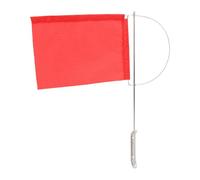 Socobeta Drapeau Indicateur D'éolien Drapeau de Mât au Vent avec Mât en Acier Inoxydable en Nylon Rouge pour les Bateaux à Voile Yachts (185 * 135 mm (7972SM))