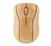 Socobeta Durabilité Optique Pratique de Souris sans Fil en Bambou 2,4 GHz pour Ordinateur Portable PC