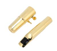 Socobeta Embouchure en Métal pour Saxophone Ténor B Plat et Brillant, avec Capuchon, pour Joueurs Expérimentés, Professionnels, en Laiton