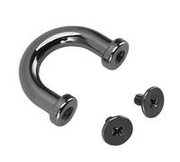 Socobeta Ensemble de 10 Boucles de Sac élégantes en Alliage de Zinc, Pont en Arc, Anneau D pour Accessoires D'artisanat du Cuir (Grise)