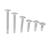 Socobeta Ensemble de 104 Vis Autoperceuses en Acier au Carbone pour Appareils Ménagers, Vis Autoperceuse avec Tête de Rondelle Ronde pour Travaux de Bricolage