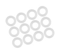 Socobeta Ensemble de 12 Joints Plats en Silicone de Haute qualité, Joint Torique, Ensemble Portable, Matériau de qualité Supérieure, Durable, Résistant à la Corrosion pour Tuyaux à Soufflet, Blanc