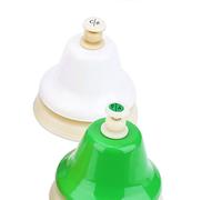 Socobeta Ensemble de Cloches à Main, Ensemble de 8 Notes en Métal et Plastique, Facile à Apprendre, Son Clair et Lumineux pour Enfants