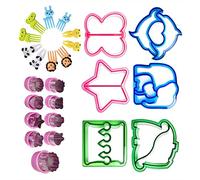 Socobeta Ensemble de Couteau à, Couteau à pain et Couteau à fruits en Acier Inoxydable, Kit de Cuisson à Faire Soi-même, Boîte à Déjeuner, Moule pour Enfants, 25 Pièces