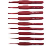 Socobeta Ensemble de Crochets Ergonomiques de 9 Pièces, Outils de Tricot de Pull Confortables pour les Amateurs D'artisanat