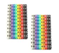 Socobeta Étiquette de Numéro de Fil 400 Pièces Marqueurs de Câble Colorés à Clipser Organiser Efficacement le Câblage pour un Entretien Facile Matière Plastique Diamètre 3,0-4,0 Mm