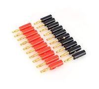 Socobeta Femelle 10 x fiches Banane Rouge Adaptateur de câble Audio Fil 4mm diamètre 3mm câbles de Haut-Parleur connecteurs Prise pour Radio Audio