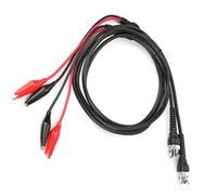 Socobeta Fils de Test BNC à Pince, 2 Pièces, Câble de Sonde D'oscilloscope de 50 Ohm avec Deux Connecteurs pour la Mesure électrique