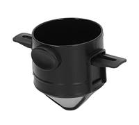 Socobeta Filtre à café Portable en Acier Inoxydable avec Poignée pour Voyager, Filtre Réutilisable sans Papier pour Machine à Café/randonnée, Noir 115 X 75 Mm