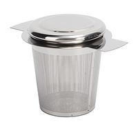 Socobeta Filtre à thé Passoire à Mailles Fines avec Couvercle pour Tasse, élégant Infuseur à Feuilles Mobiles en Acier Inoxydable pour Service à thé (égouttoir à thé en acier inoxydable)