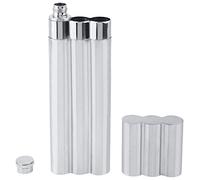 Socobeta Flacon Porte-Cigare en Acier Inoxydable, 2 Tubes pour Cigares et 1 pour Alcool, étui de Transport Léger pour les Amateurs D'alcool de Cigare