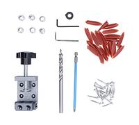 Socobeta Gabarit de Trou de Poche Oblique, Localisateur de Perçage Réglable à 15 Degrés pour L'assemblage de Tiroirs et de Garde-robe en Alliage D'aluminium