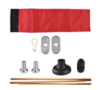 Socobeta Grand Drapeau de sécurité pour Kayak Haute visibilité avec Mât en Aluminium de qualité Supérieure pour une sécurité et une tranquillité D'esprit Améliorées pour les Kayakistes Facile à