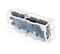 Socobeta Horloge parlante numérique compacte à 4 Chiffres LED Kit de Bricolage Contrôle de la lumière Température Date Heure Affichage Boîtier Transparent(Vert)