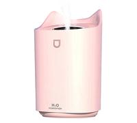 Socobeta Humidificateur D'air Portable de Bureau à Brume Fraîche de 2 L avec 3 Modes de Brumisation et Veilleuse Chaude pour la Maison et le Bureau (Rose)