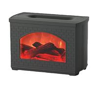 Socobeta Humidificateur de Flamme, Humidificateur de Brume de Cheminée avec Effet de Feu Réaliste, Lumière et Brouillard, 270ml, pour la Décoration de la Maison, de la Chambre à C (Noire)