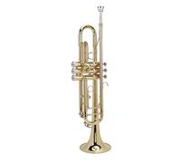 Socobeta Instrument à Vent en Laiton, Kit de Trompette Standard Bb élégant, Support à Double Barre pour étudiants Débutants et Ensemble de Nettoyage (Bronze phosphoreux)