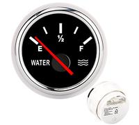 Socobeta Jauge de Niveau d'eau Universelle, Pointeur 2 Pouces, Indicateur de Niveau de Liquide de Haute Précision pour Bateau Marin Camion RV (Noir)