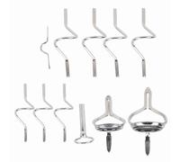 Socobeta Jeu D'anneaux de Guidage de Pêche à la Mouche, Outil de Réparation de Pêche à Double Boucle en Acier Inoxydable, Différentes Tailles avec Boîte