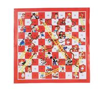 Socobeta Jeu D'échecs Serpent et échelle pour S'amuser et Créer des Liens en Famille, Jeu de société Compact et Portable pour Les Voyages, 4 Pièces D'échecs Incluses