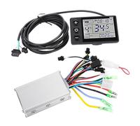 Socobeta Kit de Contrôleur de Scooter électrique avec écran LCD, Moteur sans Balais 24/48V, 250/350W, avec Rétro-éclairage, étanche à la Pluie (36V/48V 350W)