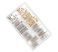 Socobeta Kit D'outils de Réparation de Couronnes de Tige de Montre, Haute dureté pour Horlogers, Acier Inoxydable, 1 Boîte D'extension de Tige + Couronnes