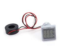 Socobeta Lampe Indicateur Ampèremètre à Haute luminosité et Sortie Stable 60~500V AC AD16-22FVA pour Appareils électriques (Blanc)