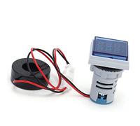 Socobeta Lampe Indicateur Ampèremètre à Haute luminosité et Sortie Stable 60~500V AC AD16-22FVA pour Appareils électriques (Bleu)