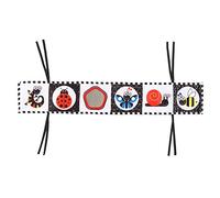 Socobeta Livre en Tissu pour bébé 4Styles, Livre Souple éducatif Précoce avec Miroir Amusant pour le Développement du Cerveau du Nourrisson, Jouet de Berceau de Coordination œil-main (Insecte)