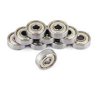 Socobeta Lot de 10 Roulements à Billes Miniatures Multi-usages avec Surface Polie - Convient pour Machines Industrielles, Voitures, Navires - Acier au Carbone avec Bouclier Métallique, 6 X 19 X 6 Mm