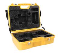 Socobeta Mallette de Transport pour Instruments D'arpentage Organisateur de Rangement Durable et Léger pour Station Totale, Théodolite et Ensemble de Prismes PP Jaune